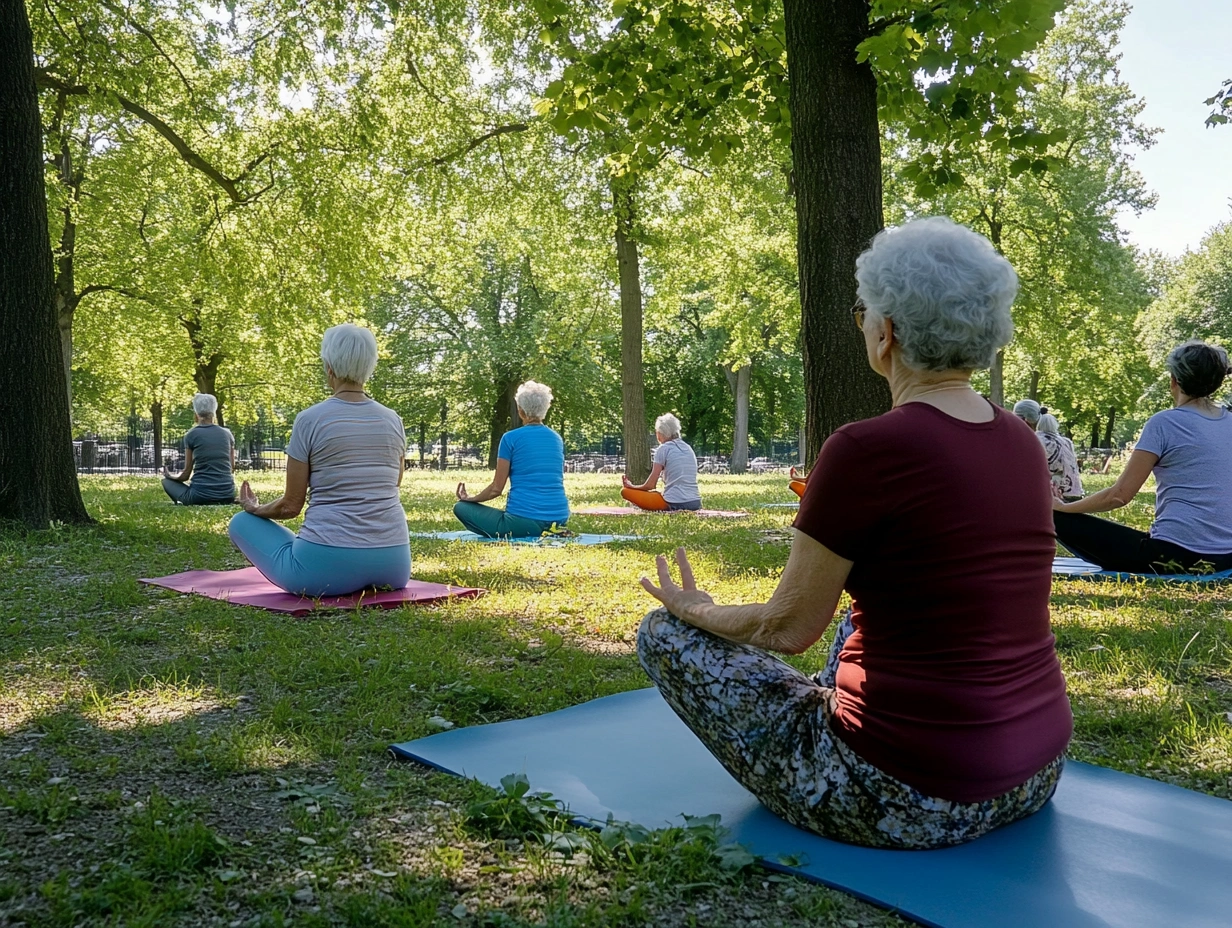 Практика йоги на свіжому повітрі